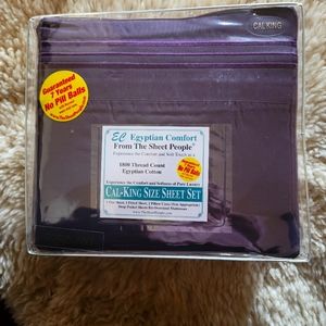 California King size sheet set. Eggplant color